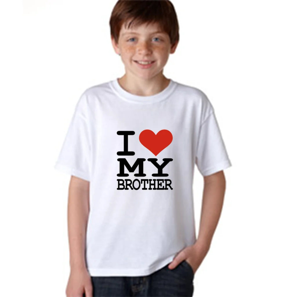 Product guruji ?I LOVE MY BROTHER? Text Print White Round Neck Regular Fit Premium Polyester Tshirt For Kids/Gifts. 2 - Product GuruJi Product guruji ?I LOVE MY BROTHER? Text Print White Round Neck Regular Fit Premium Polyester Tshirt For Kids/Gifts. 2 - Product GuruJi