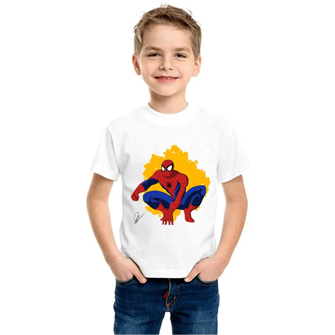 Product guruji Spidermen Superhero White Round Neck Regular Fit Premium Polyester Tshirt for Boys 2 - Product GuruJi Product guruji Spidermen Superhero White Round Neck Regular Fit Premium Polyester Tshirt for Boys 2 - Product GuruJi