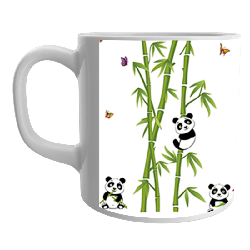 Product Guruji  Panda Cute Cartoon Pattern Print White Ceramic Coffee/Tea Mug for Kids.?