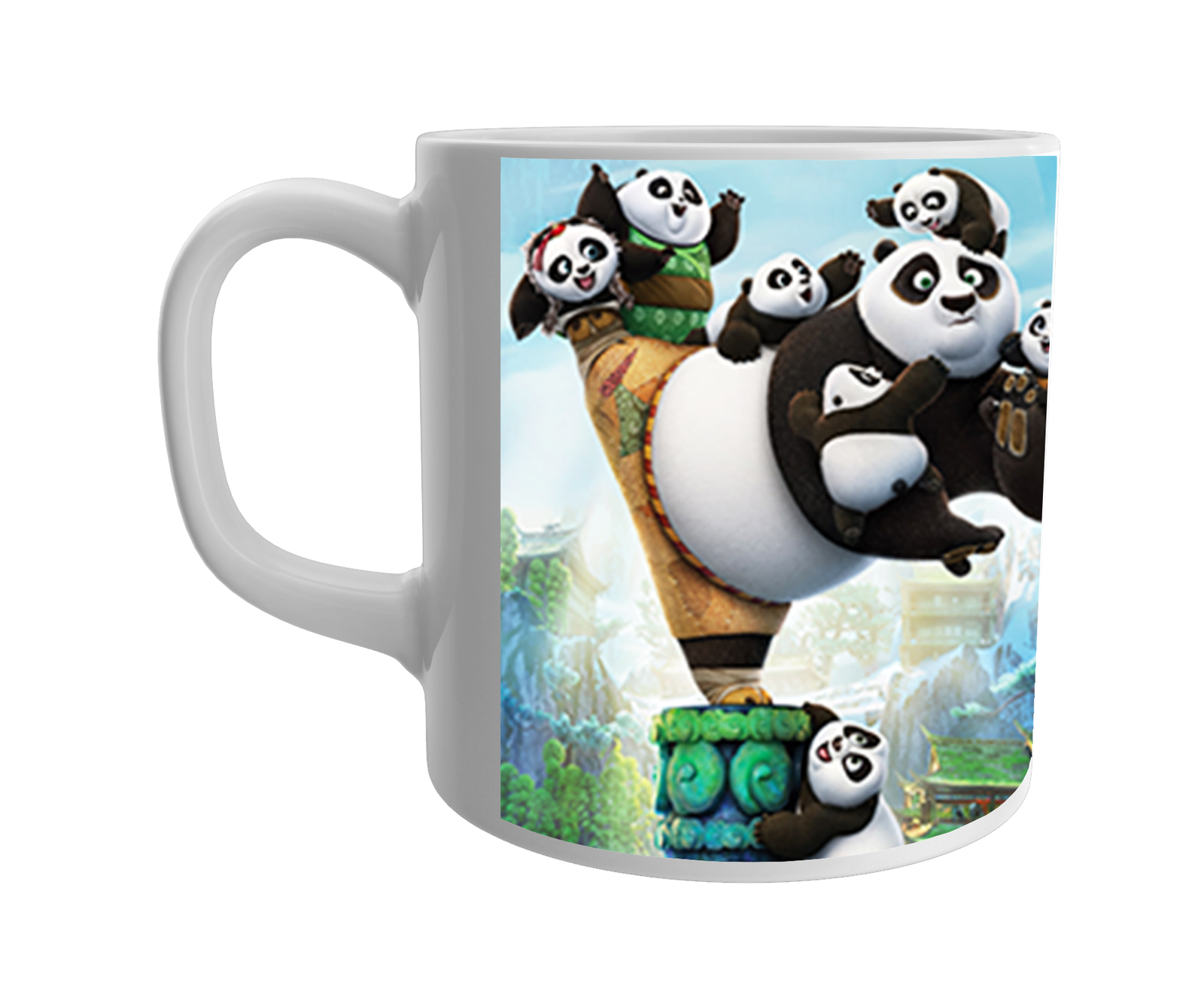 Product Guruji Kung Fu Panda Warrior Cartoon Printed  White Ceramic Coffee/Tea Mug for Kids.?