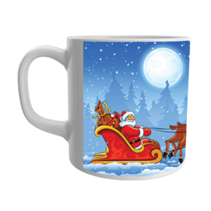 Product Guruji 'SANTA CLAUS' Print White Ceramic Coffee/Tea Mug for Kids.?