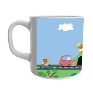 Product Guruji Peppa Pig  Print White Ceramic Coffee/Tea Mug for Kids.?