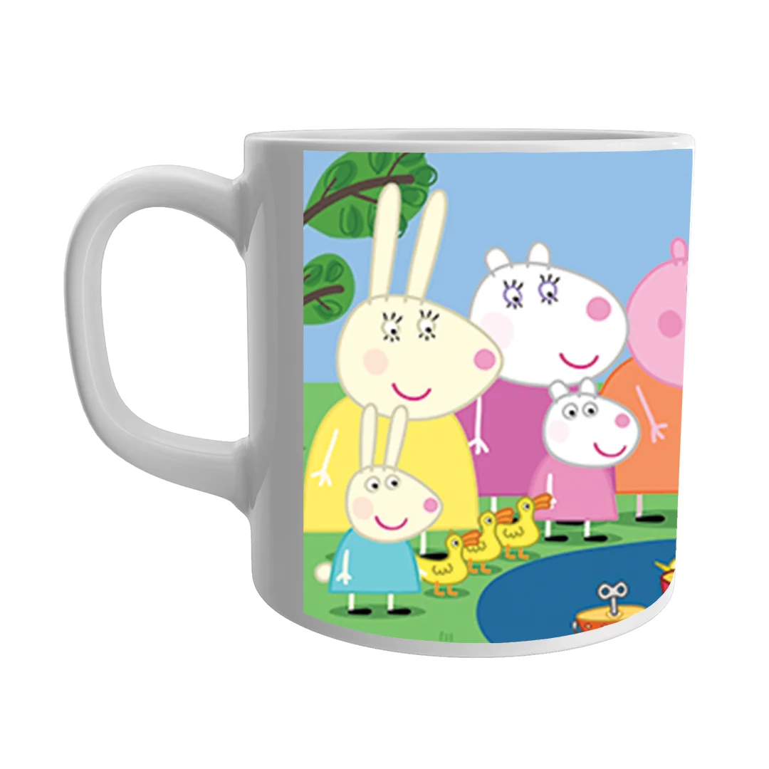 Product Guruji Peppa Pig Toon Print White Ceramic Coffee/Tea Mug for Kids.?