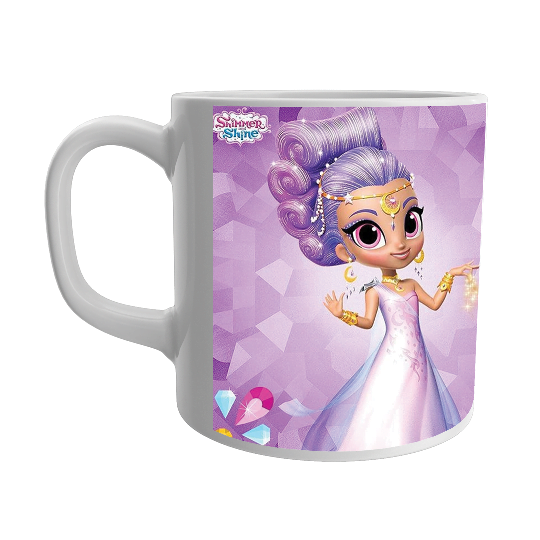 Product Guruji Shimmer Shine Cartoon Doll Print White Ceramic Coffee Mug for Kids.?