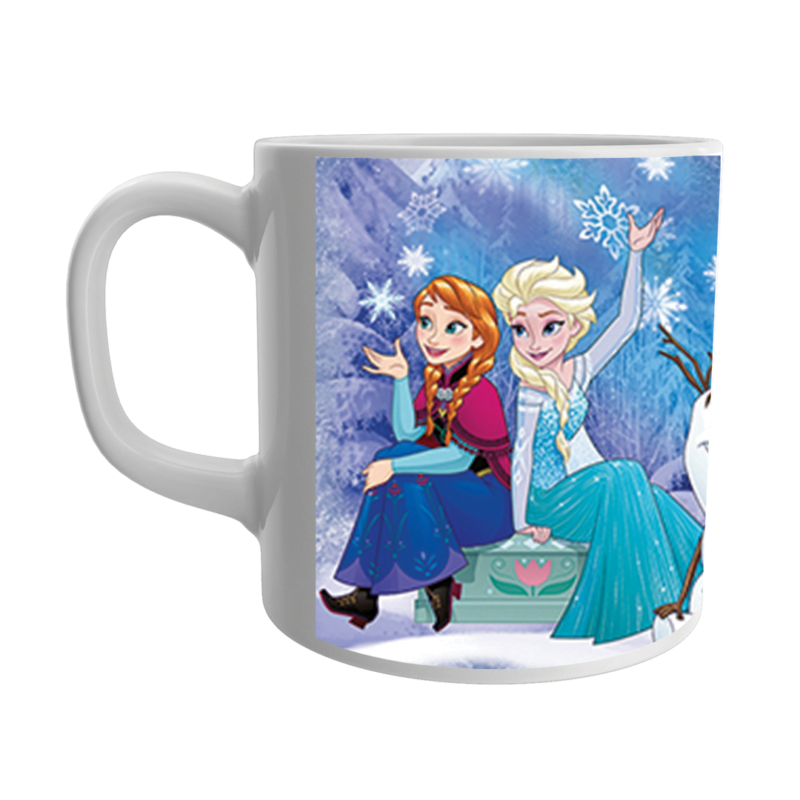 Product Guruji Disney Elsa Toon Doll Print White Ceramic Coffee/Tea Mug for Kids.?
