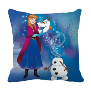 Product Guruji - Elsa Frozen Cartoon & Characters Cushion 12x12 with filler for kids, Elsa Frozen cushion for kids