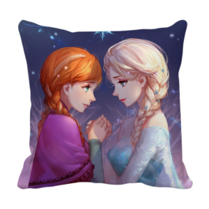 Product Guruji - Elsa Cartoon Design Cushions & Pillows Cover 12x12 with filler for kids, cartoon cushion for kids