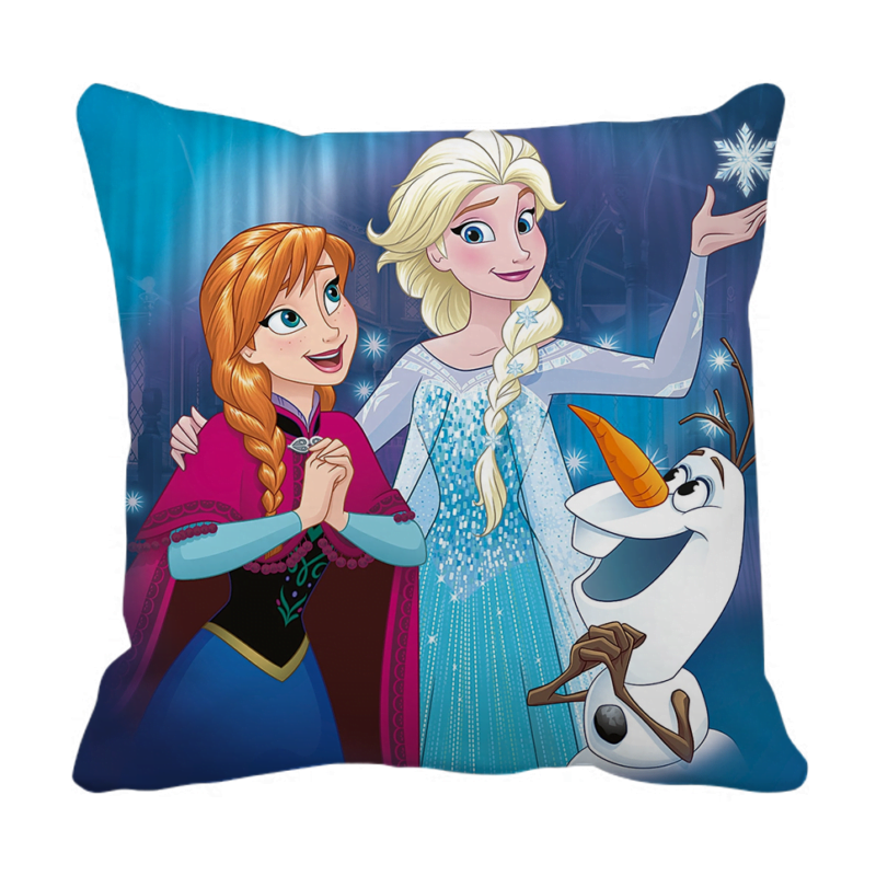 Product Guruji - Elsa Cartoon Design Cushions & Pillows Cover 12x12 with filler for babykids, cartoon cushion for kids