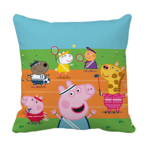 Product Guruji - Peppa pig cartoon white cushion 12x12 with filler for kids