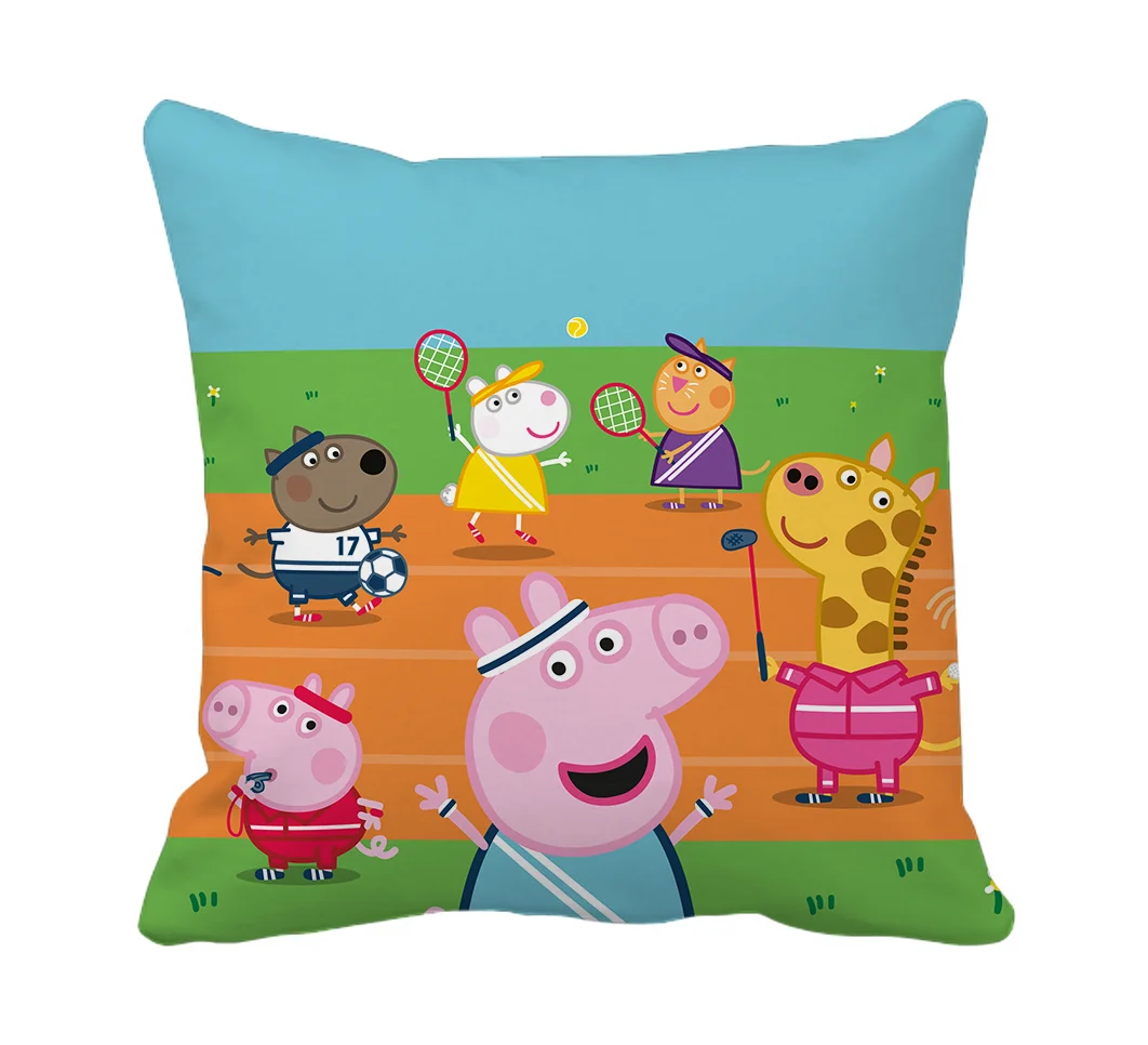 Product Guruji - Peppa pig cartoon white cushion 12x12 with filler for kids 1 - Product GuruJi Product Guruji - Peppa pig cartoon white cushion 12x12 with filler for kids 1 - Product GuruJi