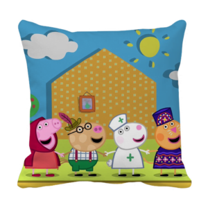 Product Guruji - Peppa pig cartoon cushion 12x12 with filler for friends/birthday gifts for kids