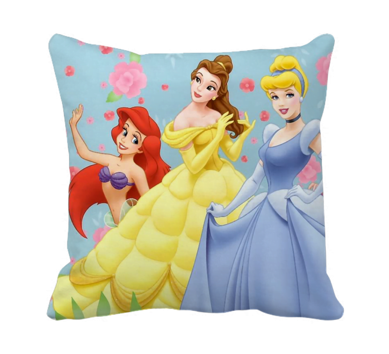 Product Guruji -Disney Princess Toons & Characters Cushion 12x12 with filler for kids, cartoon cushion for baby kids