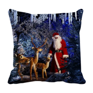 Product Guruji - Santa clous cartoon design cushion 12x12 with filler for kids