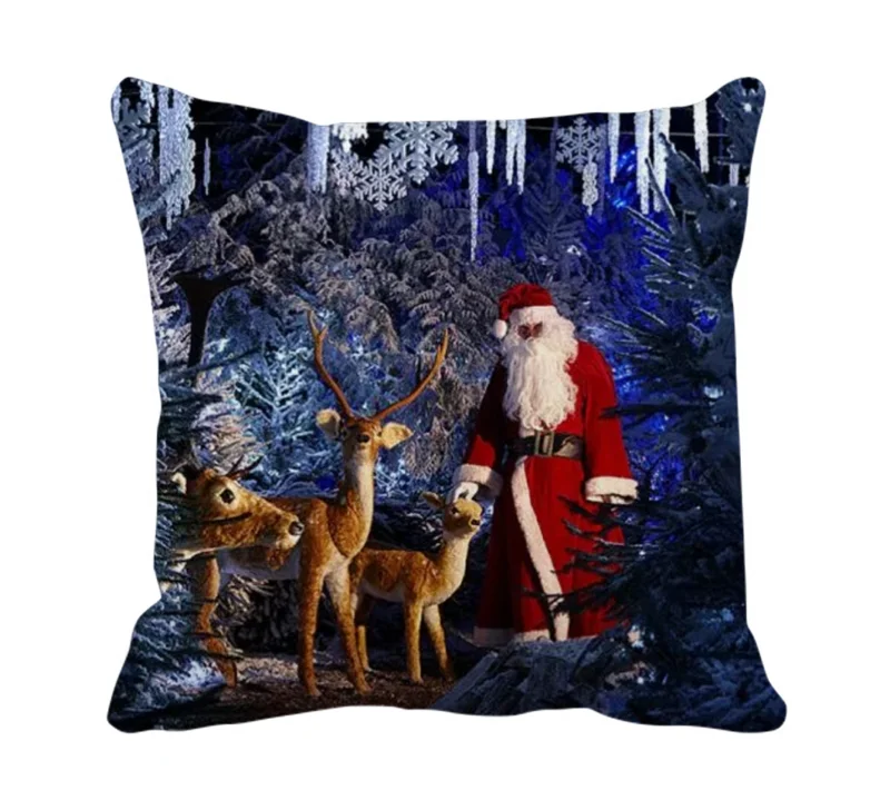 Product Guruji - Santa clous cartoon design cushion 12x12 with filler for kids