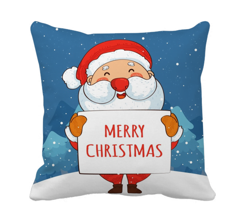 Product Guruji - Christmas day special cartoon design cushion 12x12 with filler for kids