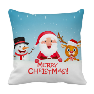 Product Guruji - Santa clous toon design cushion 12x12 with filler for kids