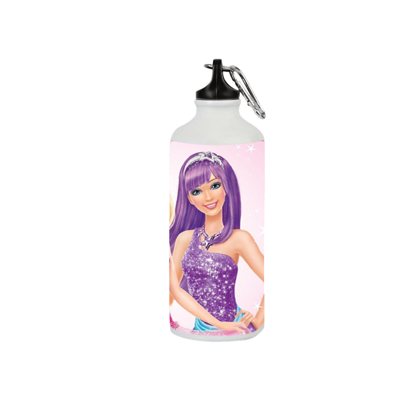 Product guruji Barbie Doll Toon  White Sipper Bottle 600ml For Kids...