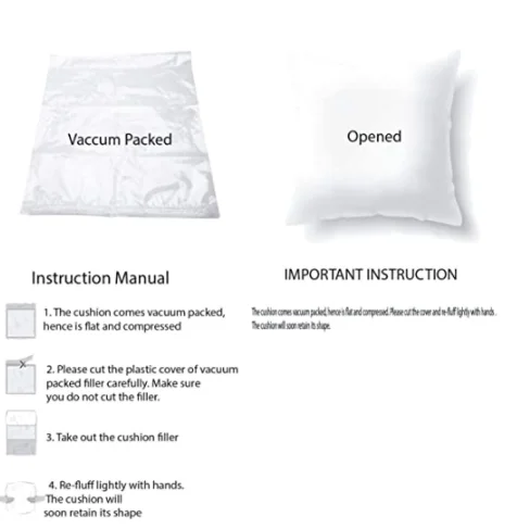 Product Guruji - Doll pattern beautiful white cushion cover 12x12 with filler for babykids. - Image 3