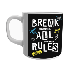 Product Guruji ?Thought Text? Print White Ceramic Coffee/Tea Mug for Kids..