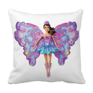 Product Guruji - Dolls cushion for Kids, dolls design print white cushion cover 12x12 with filler for kids, dolls cushion for baby kids