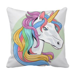 Product Guruji - Unicorn Plush Toy Stuffed Animal Pillow Cushion12x12 with filler for kids, cartoon cushion for kids Soft Toys for Baby Kids