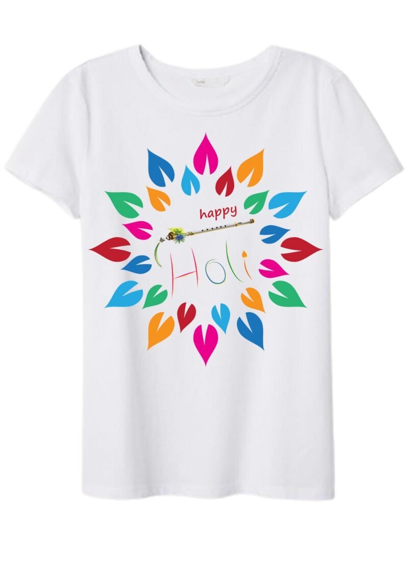 Holi Special Premium Polyester Tshirt for All Size