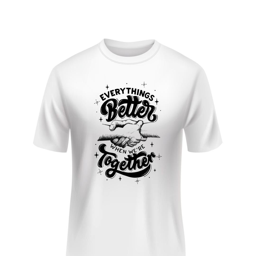Round Neck Regular Fancy Elegant Tshirt For Men And Women - Unisex 2 - Product GuruJi Round Neck Regular Fancy Elegant Tshirt For Men And Women - Unisex 2 - Product GuruJi