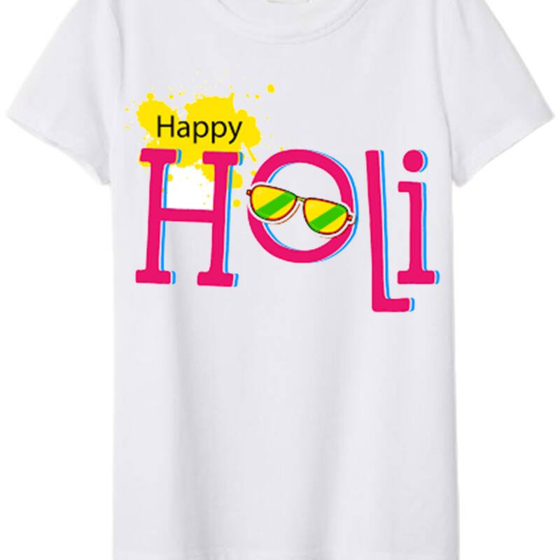 Happy Holi T-shirt For Man, Women, Kids, Family