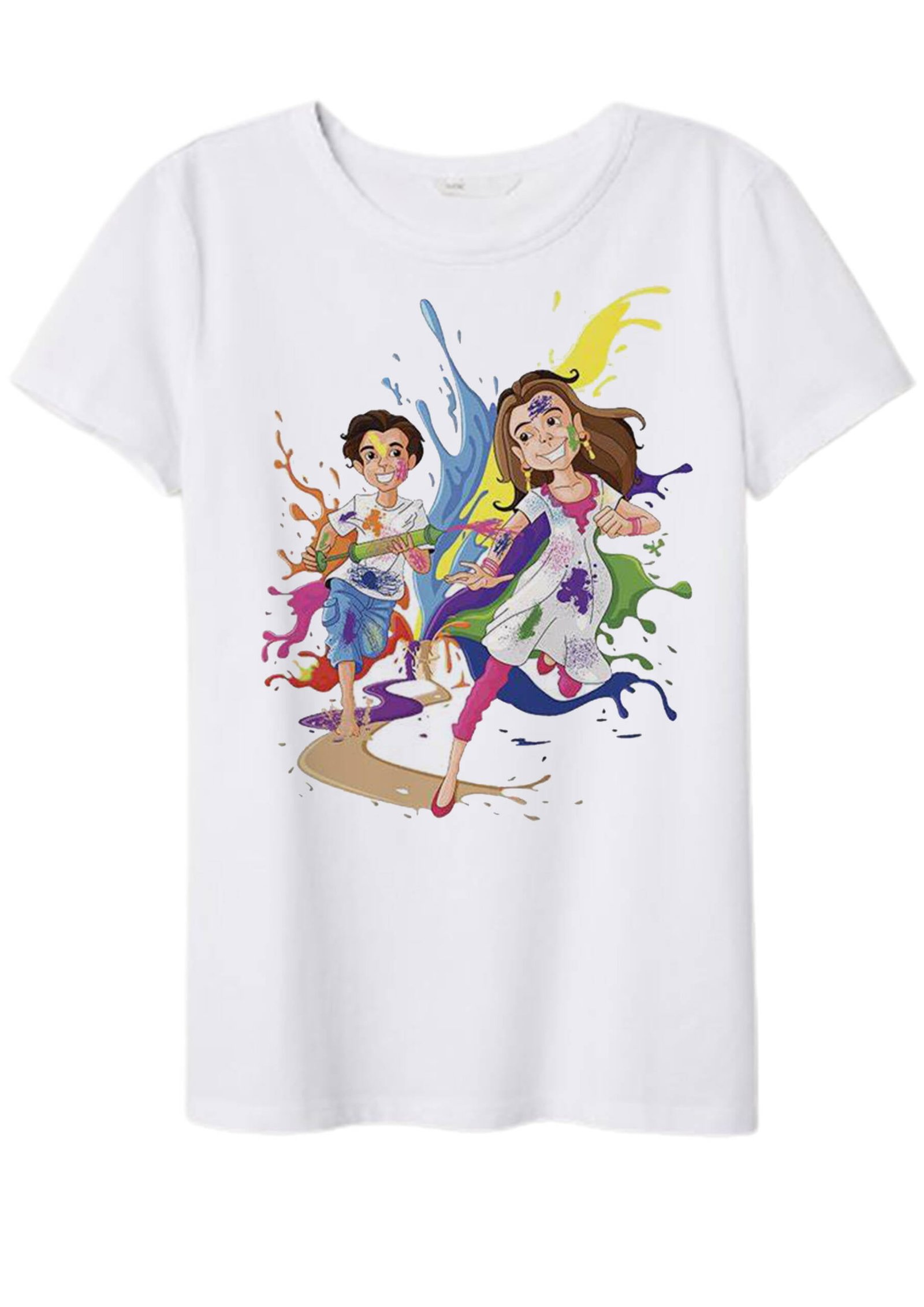Happy Holi printed T-shirt For Kids