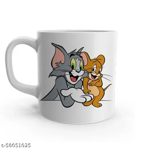 Tom & Jerry Cartoon White Ceramic Coffee/Tea for Kids Mug