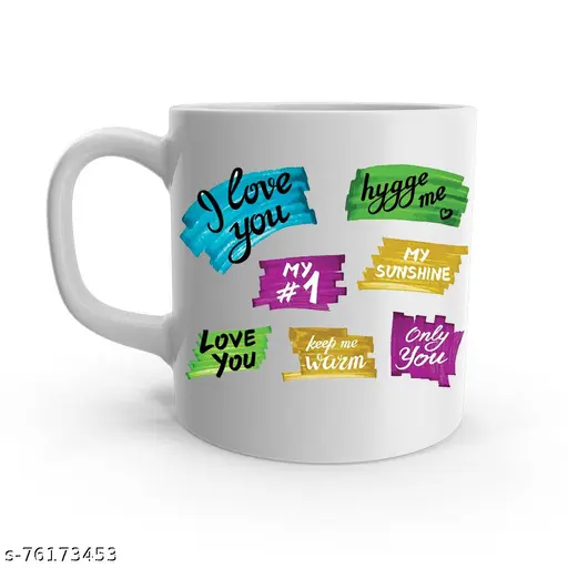 Happy Valentine’s Day’ White Ceramic Coffee Mug for Gifts…