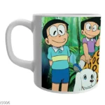 White Ceramic Doraemon/Nobita/Sizuka Cartoon on for Kids 1 - Product GuruJi White Ceramic Doraemon/Nobita/Sizuka Cartoon on for Kids 1 - Product GuruJi