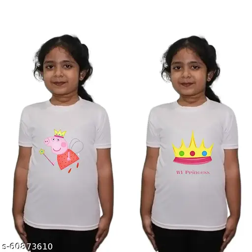 Girls Printed Polyester T Shirt Peppa pig