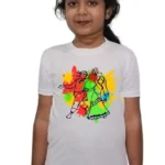 Holi White Round Neck Regular Fit Premium Polyester Tshirt for Girls 1 - Product GuruJi Holi White Round Neck Regular Fit Premium Polyester Tshirt for Girls 1 - Product GuruJi