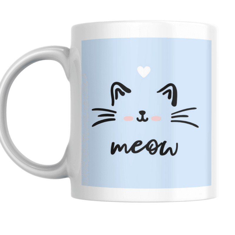 Adorable Kitty Vibes – A Cute Minimalist Meow Design with Whiskers, Ears, and a Loving Heart - Image 4