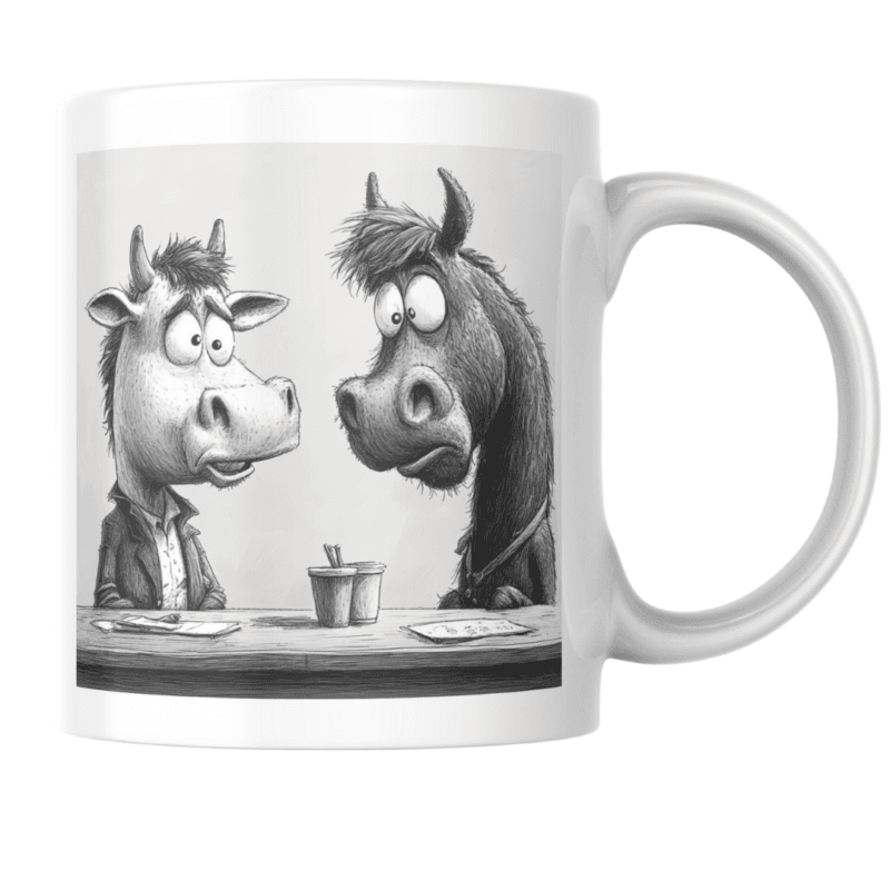 Cow and Horse Deep in Conversation