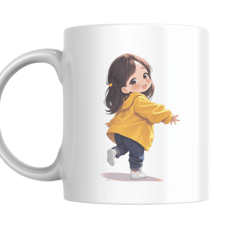 Cute Girl in Yellow Hoodie Holding a  Spreading Cozy and Cheerful Vibes with a Smile - Image 4