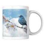 Bluebird on Cherry Blossom Branch – Peaceful Spring Nature Scene for Wallpapers, Prints, and Greeting Cards 2 - Product GuruJi Bluebird on Cherry Blossom Branch