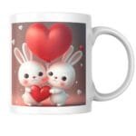 Adorable Love Bunnies with Heart Balloon – Perfect Mother’s Day, Valentine, Anniversary, or Gift Card Image 2 - Product GuruJi Adorable Love Bunnies with Heart Balloon