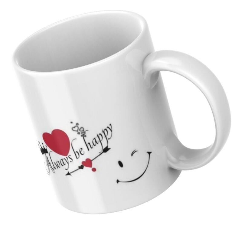 Always Be Happy Quote with Hearts and Crown – Positive Vibes Art for Love and Motivation - Image 4