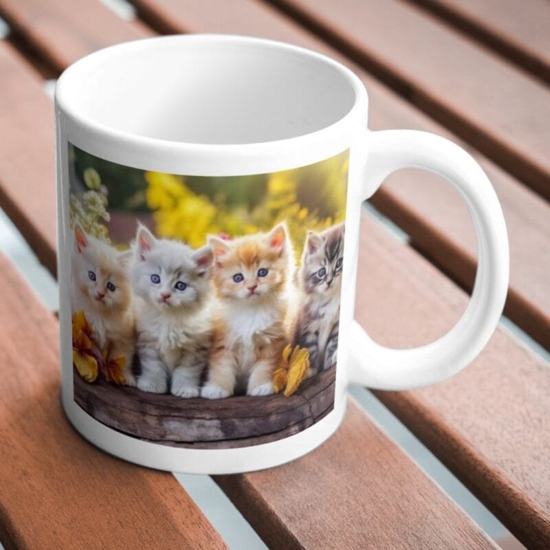 Fluffy Kittens Posing Together in a Colorful Garden Full of Sunshine, Flowers, and Pure Cuteness - Image 2