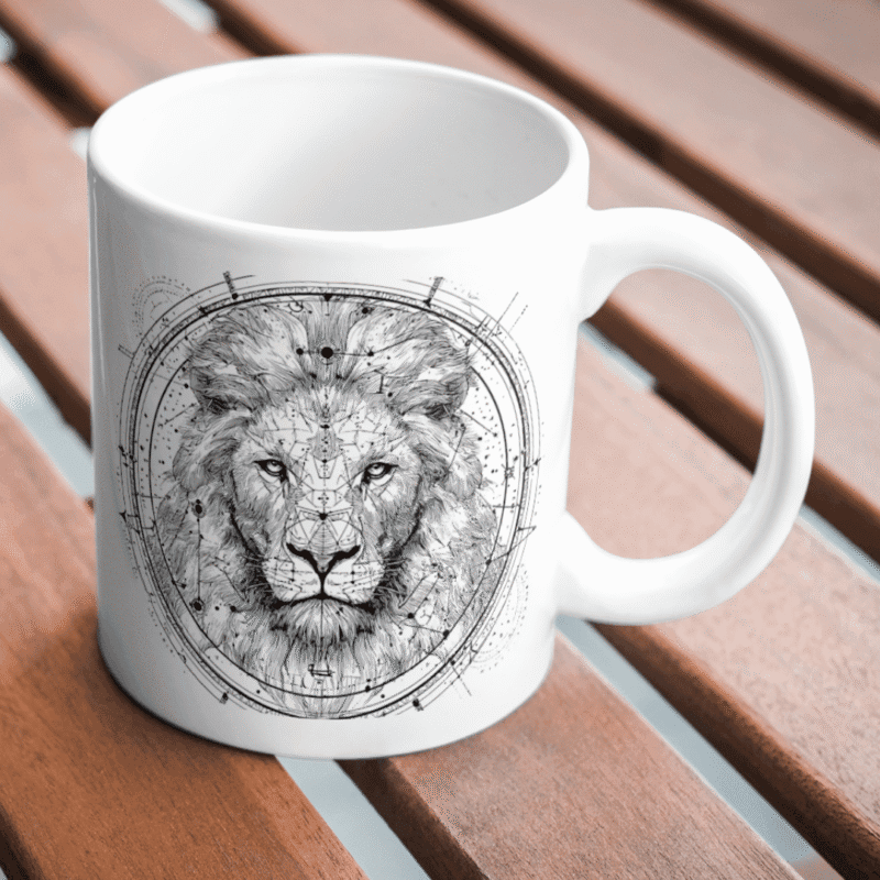 Majestic Lion Mandala: A Fusion of Strength, Spiritual Geometry, and Celestial Power in Sacred Design - Image 4