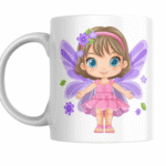 Adorable Little Fairy Princess with Purple Wings, Bright Blue Eyes, and a Magical Flower Crown Smile 2 - Product GuruJi Adorable Little Fairy Princess