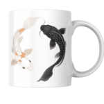Elegant Yin Yang Koi Fish Artwork Symbolizing Balance, Harmony, Strength, and Positive Energy in Life 1 - Product GuruJi Fish Artwork