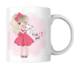 Adorable Cute Girl In Pink Dress Holding Sweet White Cat With Bow And Lovely Happy Smile 2 - Product GuruJi Adorable Cute Girl In Pink Dress