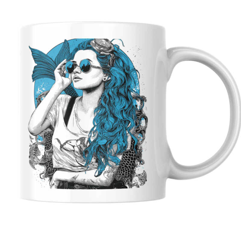 Stylish Modern Mermaid Girl With
