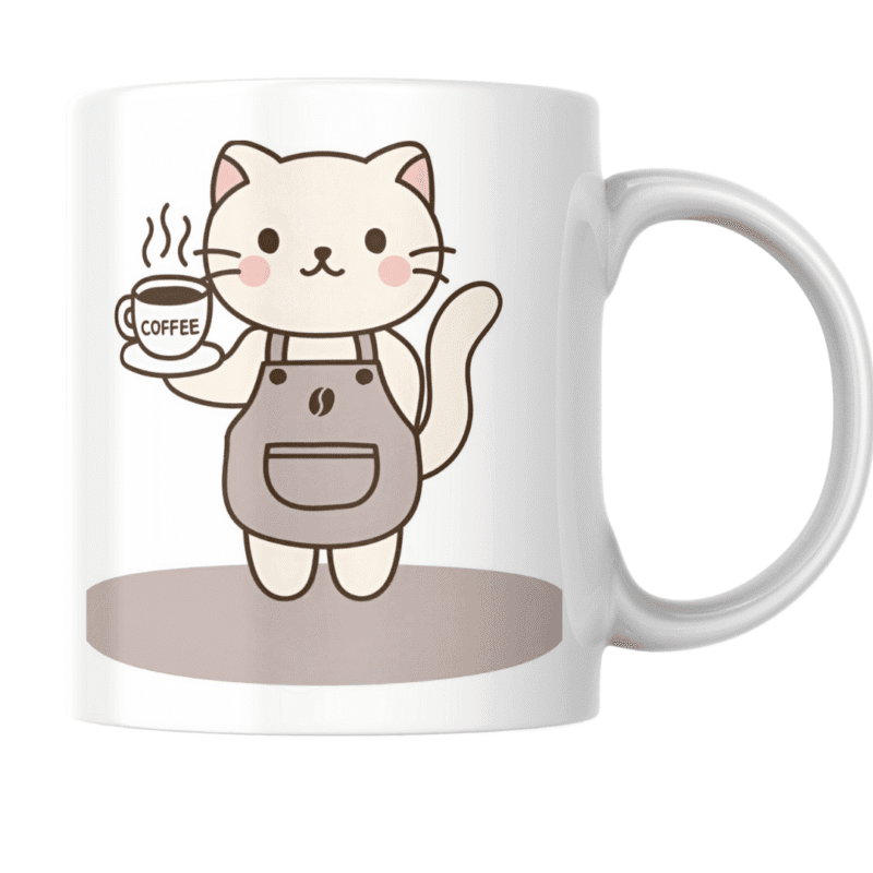 Adorable Barista Cat