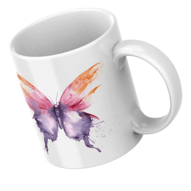 Beautiful Watercolor Butterfly With Vibrant Orange And Purple Wings Symbolizing Freedom Creativity And Artistic Expression - Image 5