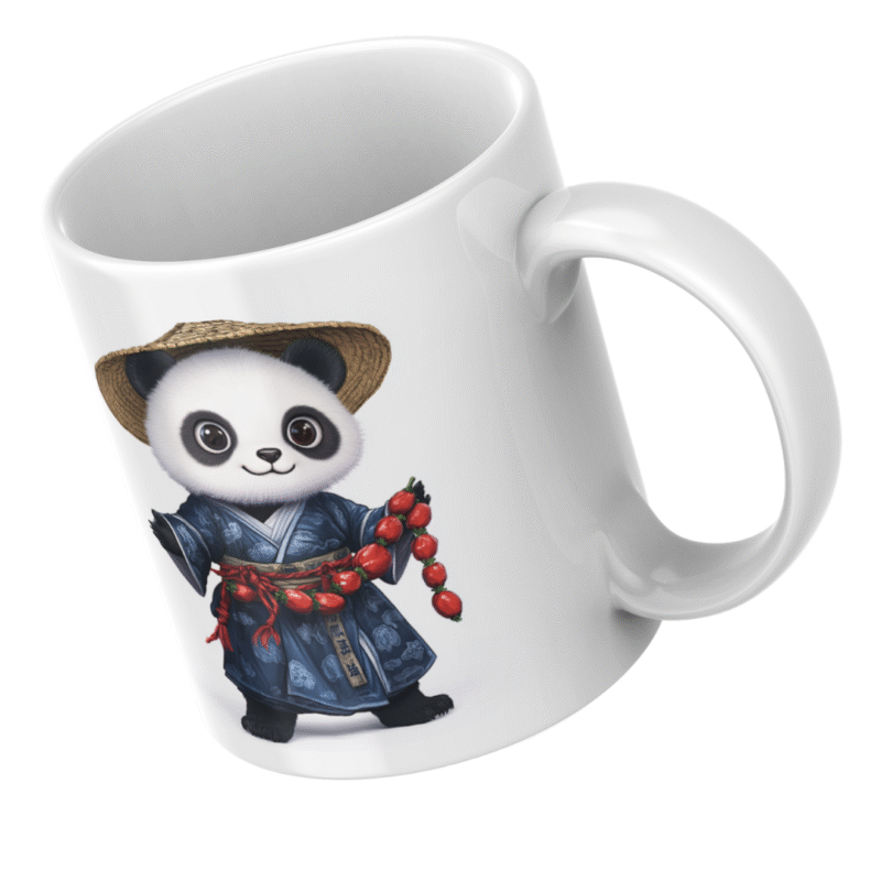 Charming Panda in Traditional Robe Holding Tomatoes: A Cute Cultural Fusion of Nature, Food, and Joy - Image 5
