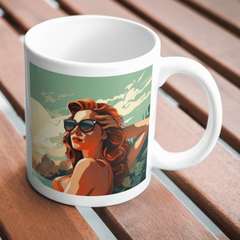 Sunset Serenity: Bold Beauty Basks by the Water in a Desert Paradise of Golden Light - Image 2